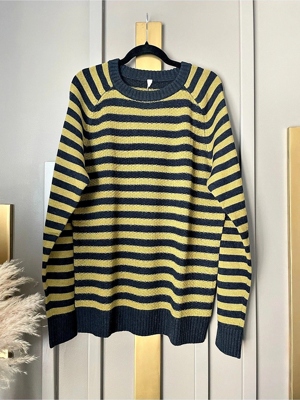 Tufte M Robin Sweater Men's Striped Lambswool Sweater XL NWT
